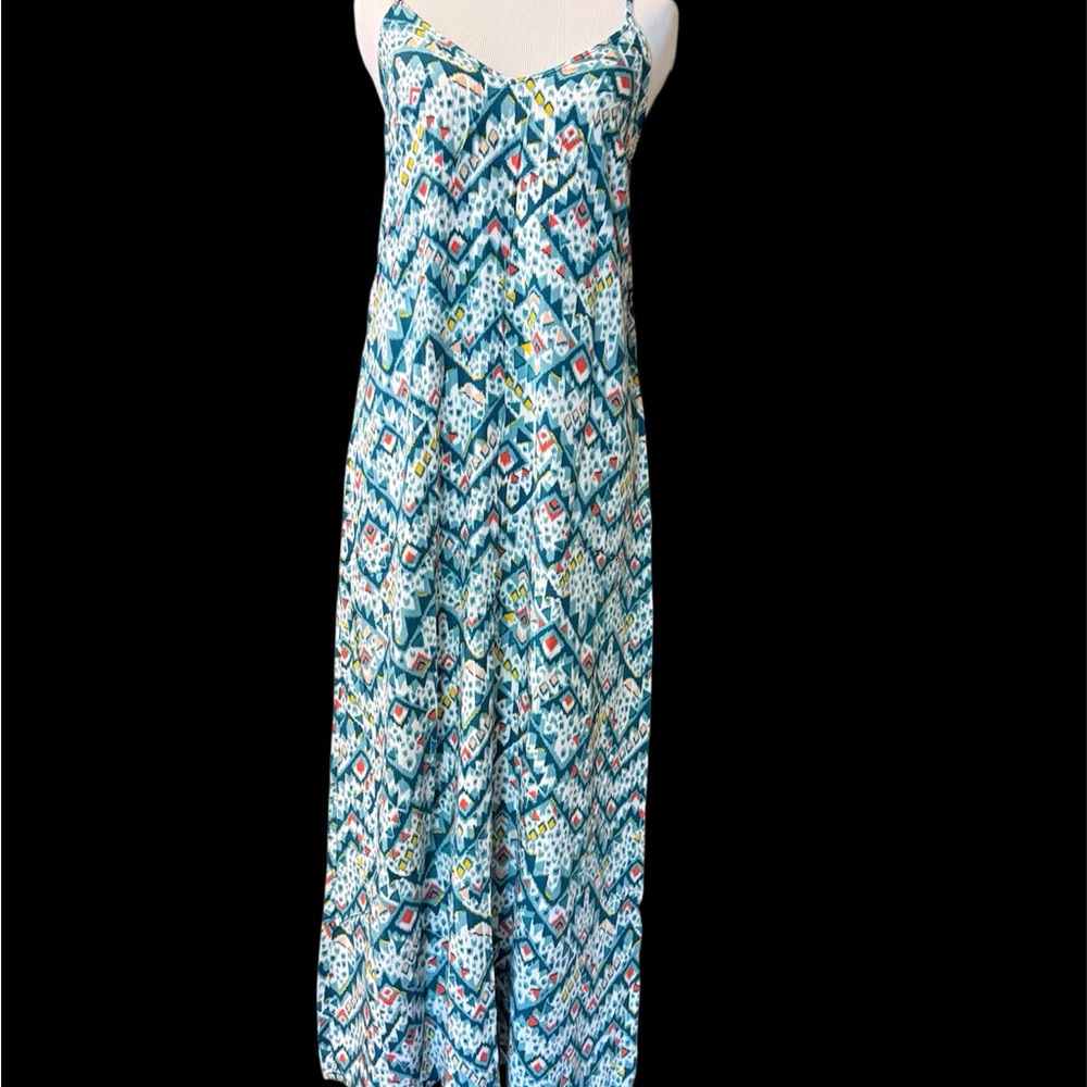 Old Navy Multicolor Geometric Maxi Dress